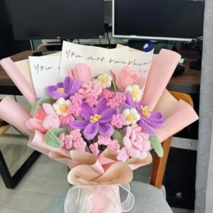 Alternative view of Hoa Lưu Ly Len || Bó Hoa Lưu Ly Bằng Len Handmade