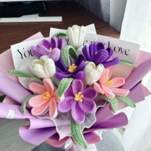 Bó Hoa Tulip Len Handmade Phong Cách & Ý Nghĩa 8 bo hoa tulip len moc phong cach 510x638 1