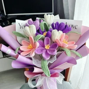 Alternative view of Bó Hoa Tulip Len Handmade Phong Cách & Ý Nghĩa