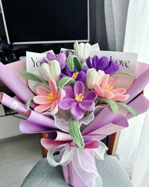 Bó Hoa Tulip Len Handmade Phong Cách & Ý Nghĩa 3 Bó Hoa Tulip Len Handmade Phong Cách & Ý Nghĩa - Ảnh 2