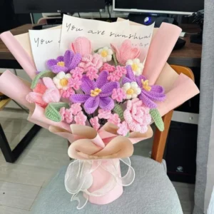 Hoa Lưu Ly Len || Bó Hoa Lưu Ly Bằng Len Handmade