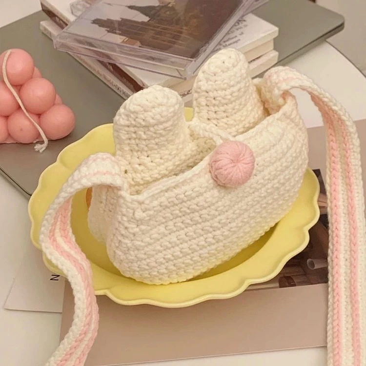 Túi tole xách vai con thỏ bằng len 4 Túi tole xách vai con thỏ bằng len - Ảnh 4